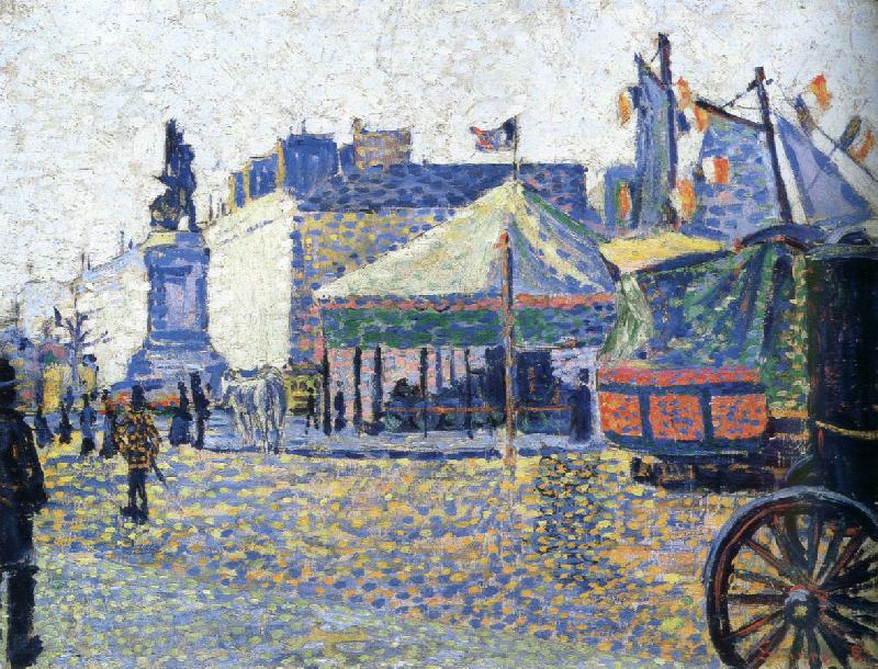 Paul Signac place clichy Norge oil painting art